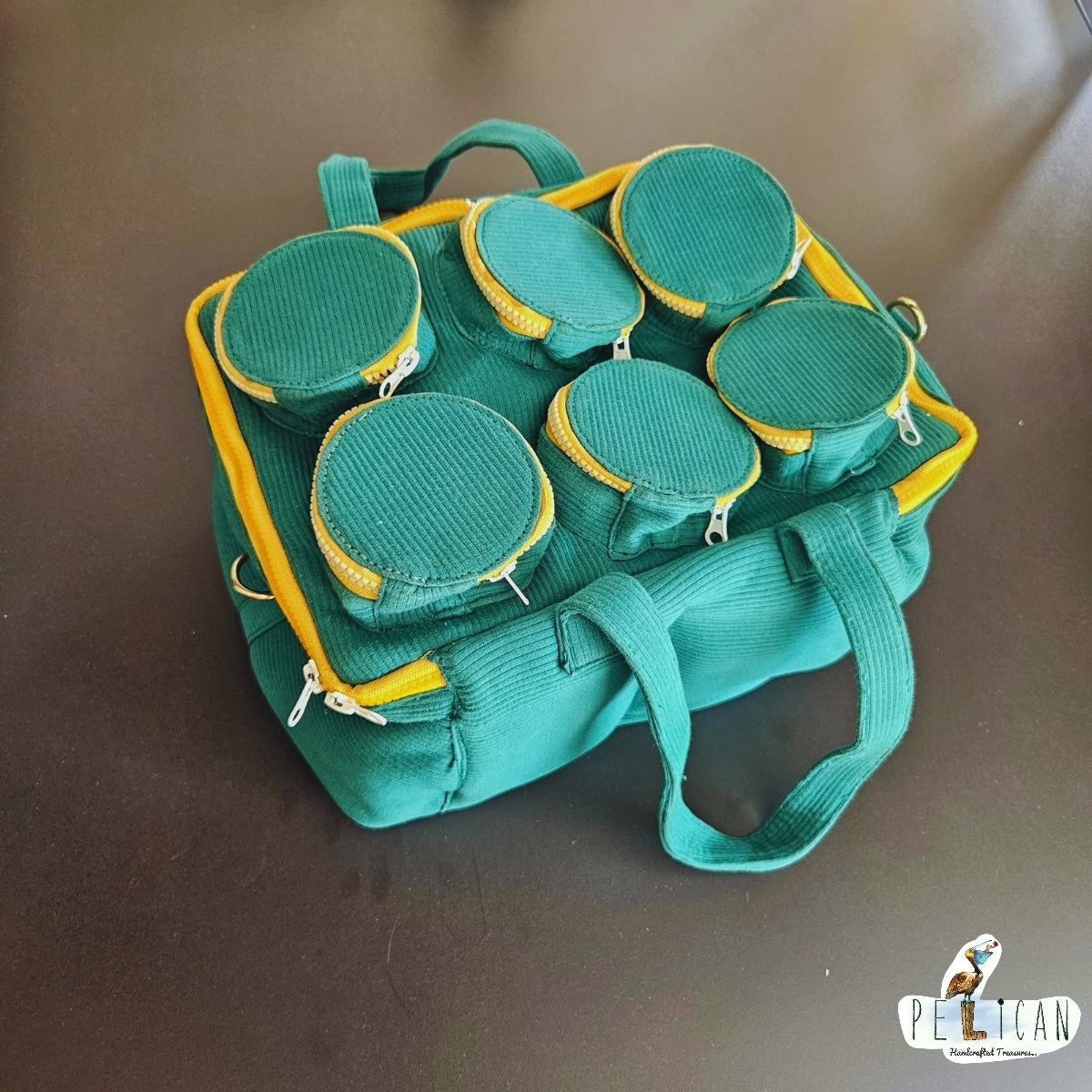 Green Lego Duffle Bag with 6 Studs
