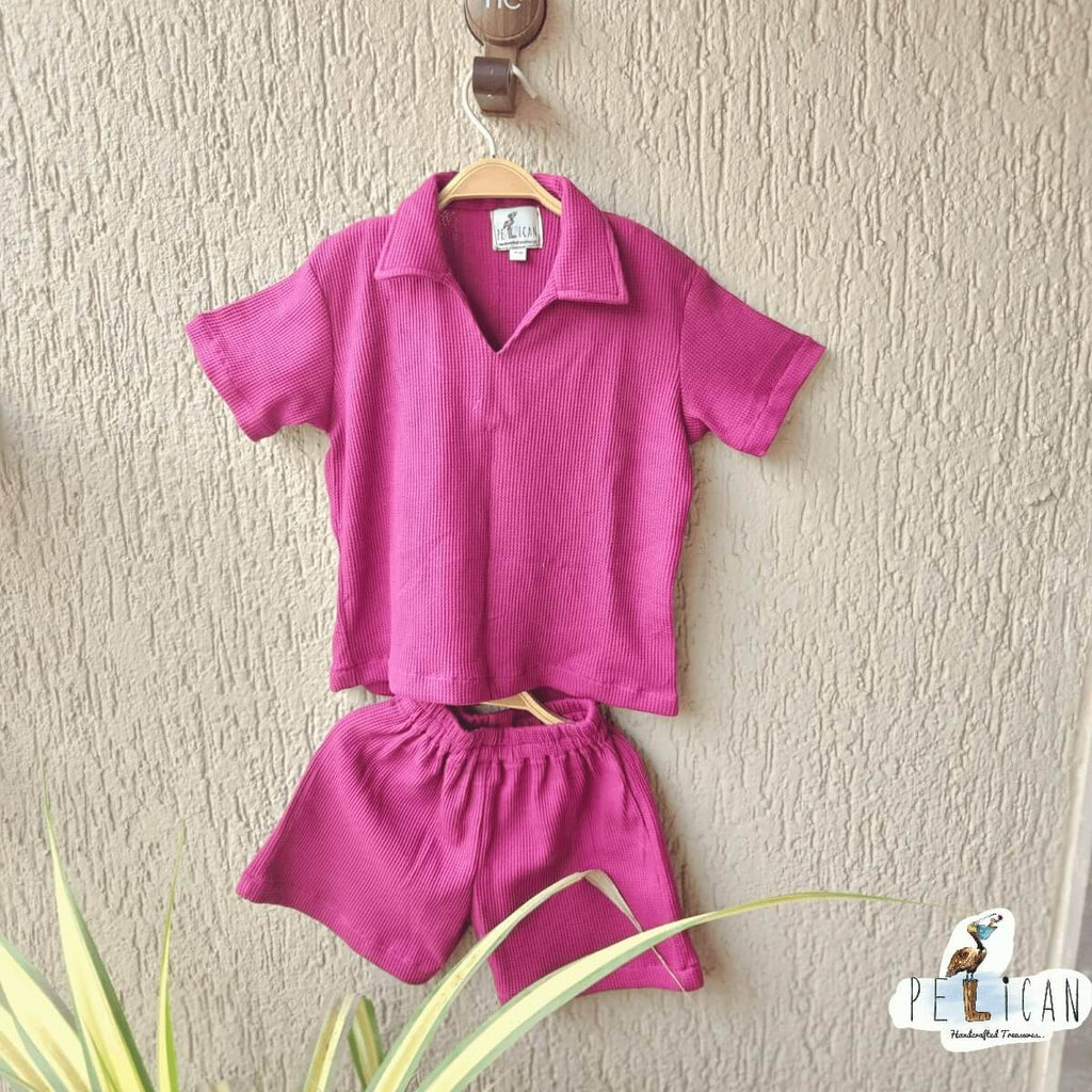 Berry Breeze Waffle Co-Ord Set