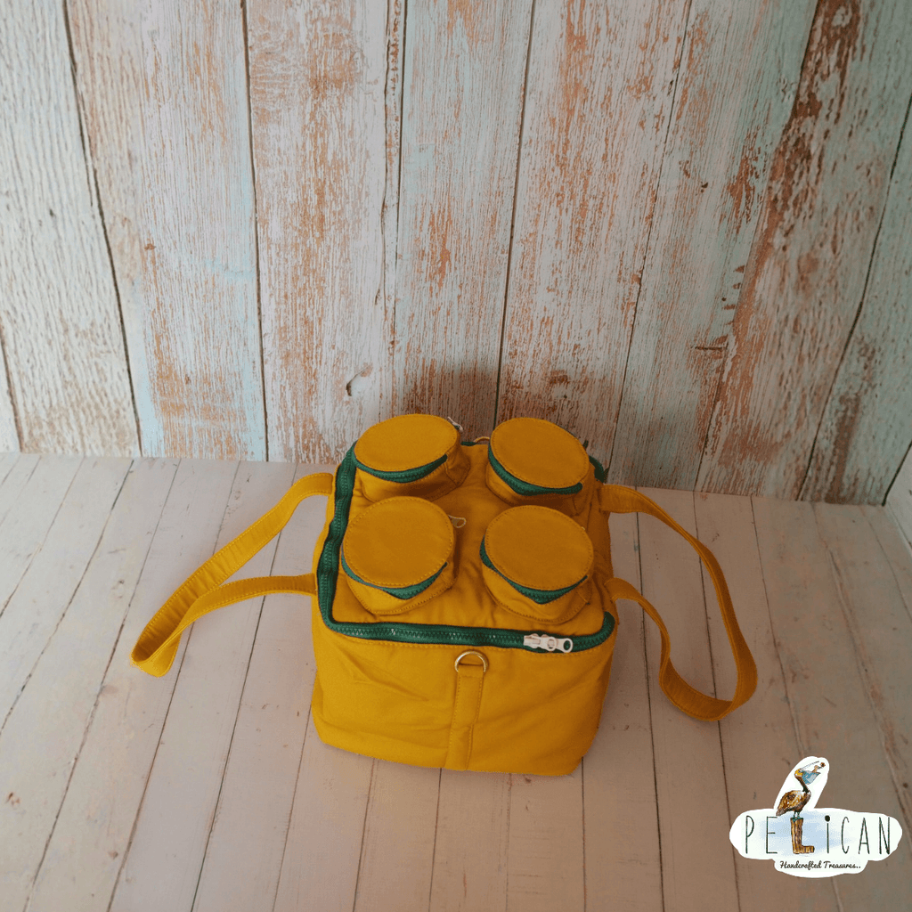 Yellow Lego Duffle Bag with 4 Studs