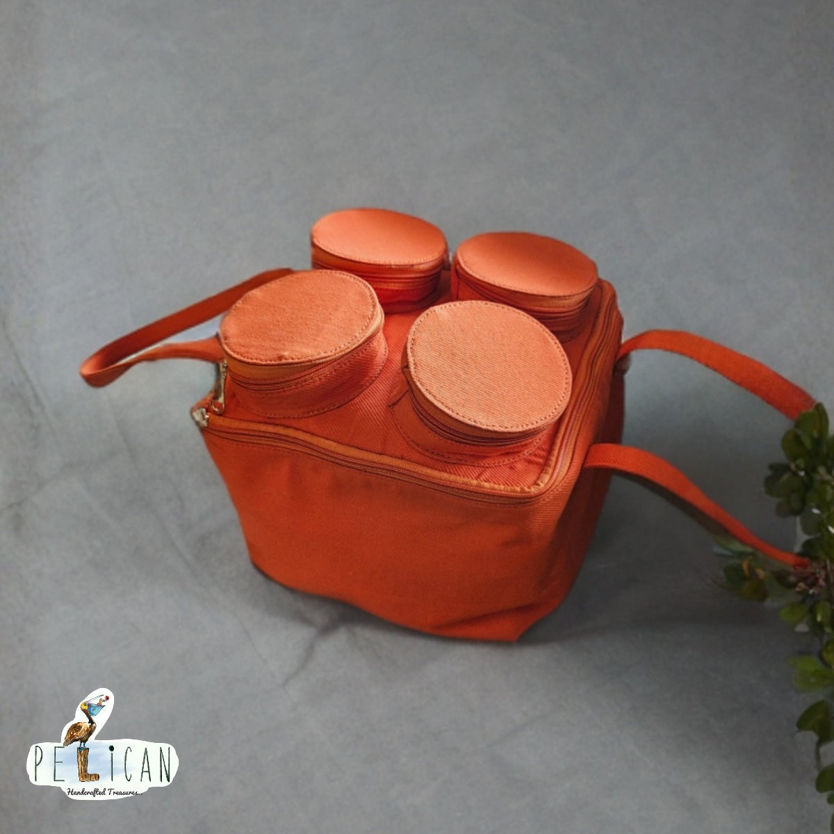 Orange Lego Duffle Bag with 4 Studs